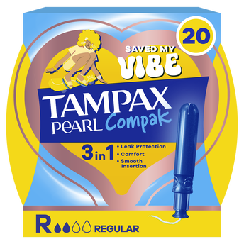 Image de Tampons Avec Applicateur TAMPAX Pearl Compak Régulier