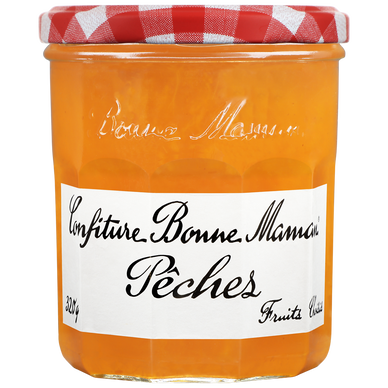 Confiture pêches BONNE MAMAN, bocal de 320g