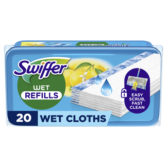 Image de Lingettes imprégnées parfum citron SWIFFER Wet Refill