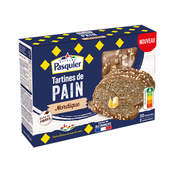 Image de Tartines de pain nordique PASQUIER, boîte 20 tranches