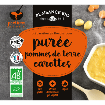 Image de Préparations flocons purée pommes de terre carottes PLAISANCE BIO