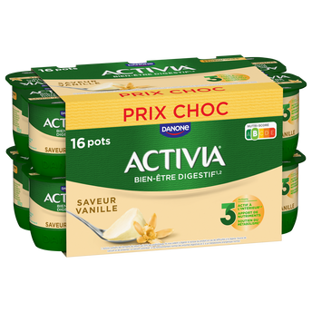 Image de Lait fermenté saveur vanille au bifidus ACTIVIA 16x125g Prix