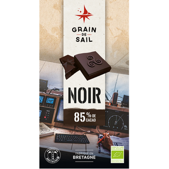 Image de Chocolat noir 85% BIO GRAIN DE SAIL, tablette de