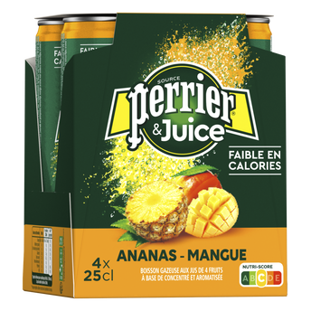 Image de Boisson gazeuse au jus d'ananas et mangue PERRIER