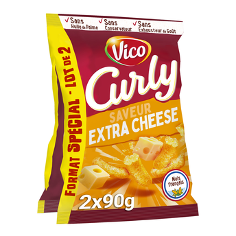 Image de CURLY extra cheese Vico sachet 2x90g soit