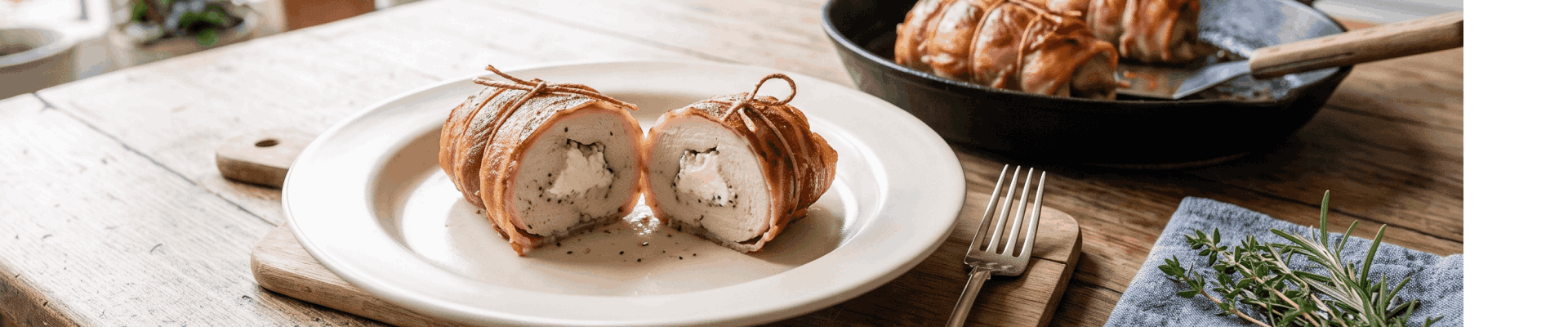 Roul&eacute;s de blancs de dinde au ch&egrave;vre