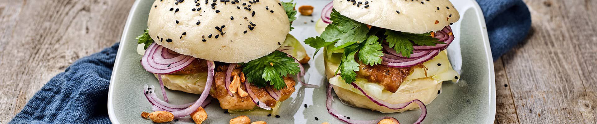 Bao burgers au porc caram&eacute;lis&eacute;