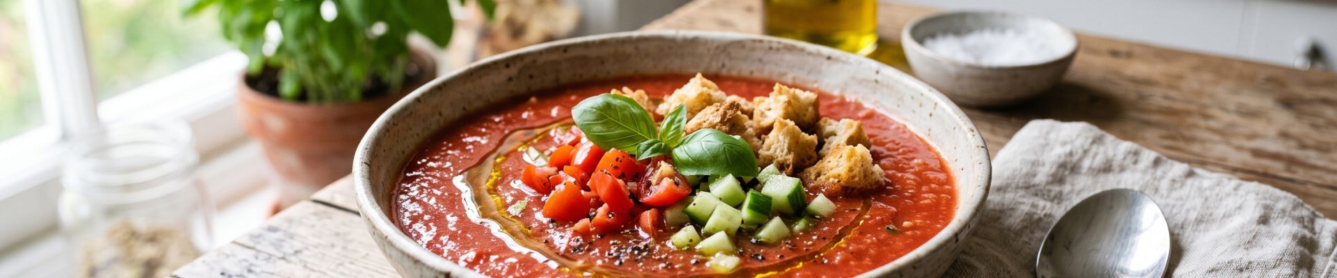 Soupe froide &agrave; la tomate