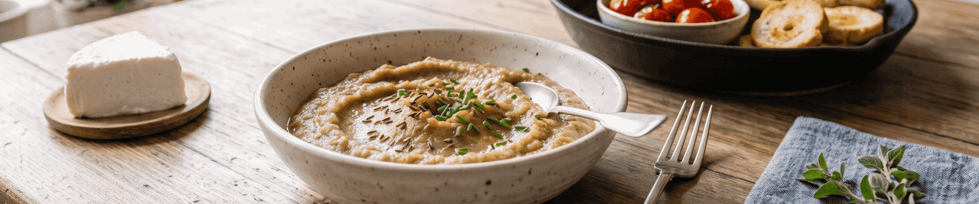 Pur&eacute;e d&rsquo;aubergine &agrave; la carotte et au fromage frais