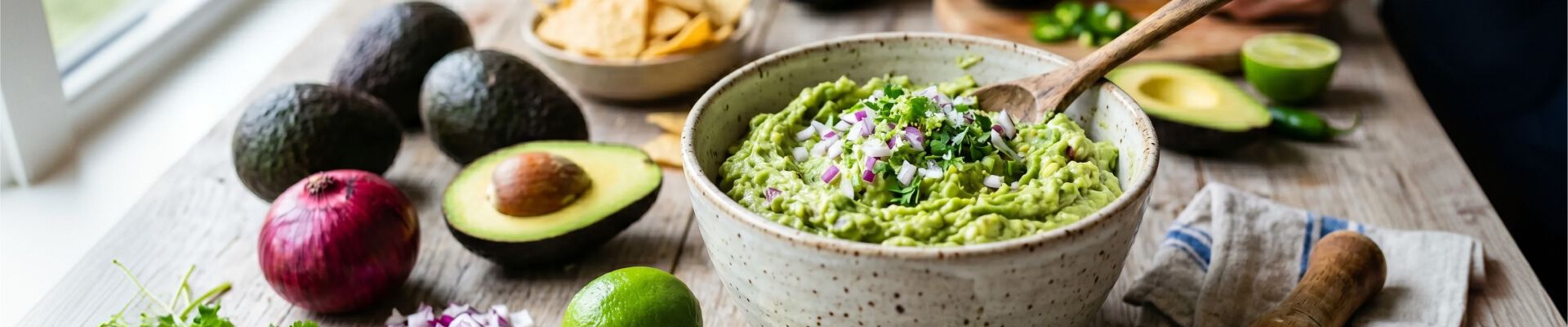 Guacamole oignon rouge coriandre