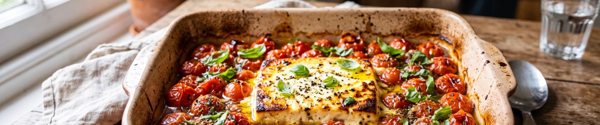 Tomates cerises au four &agrave; la feta