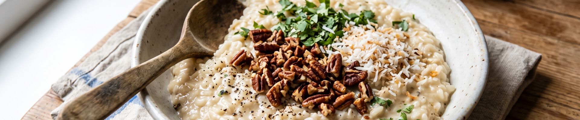 Risotto au lait de coco et aux noix de p&eacute;can