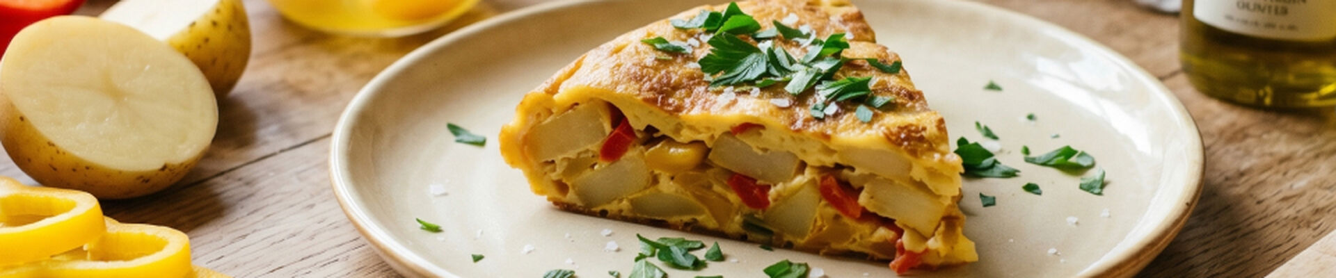 Tortilla aux pommes de terre et aux poivrons