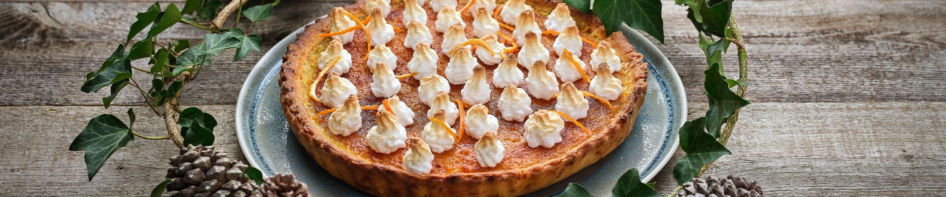 Tarte &agrave; l&rsquo;orange meringu&eacute;e