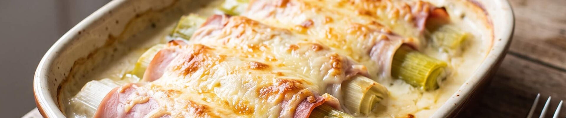 Rouleaux de poireaux au jambon
