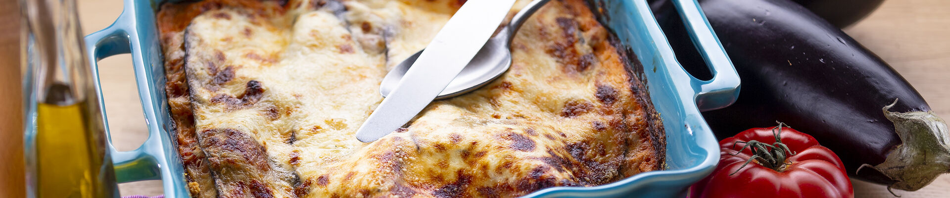 Lasagnes aux aubergines et &agrave; la mozzarella