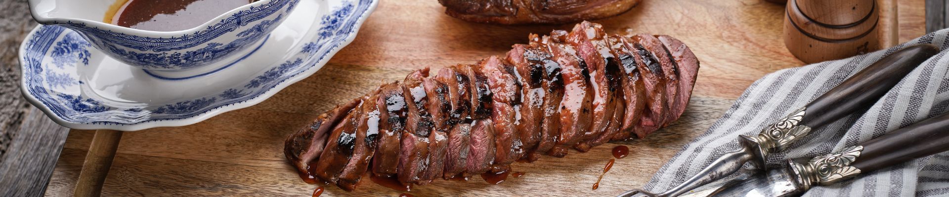 Magrets de canard au jus de pomme et au miel