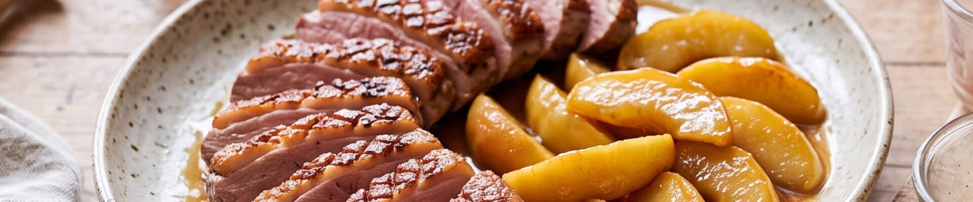 Magrets de canard au jus de pomme et au miel