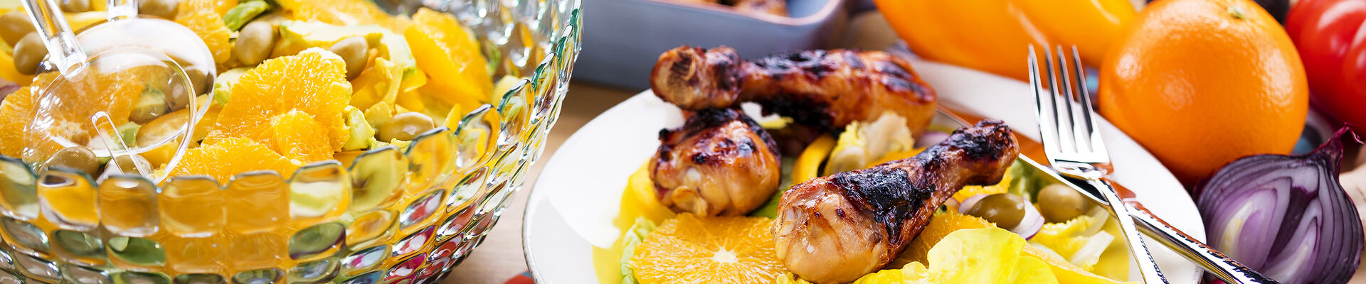 Chicken wings et salade fra&icirc;che