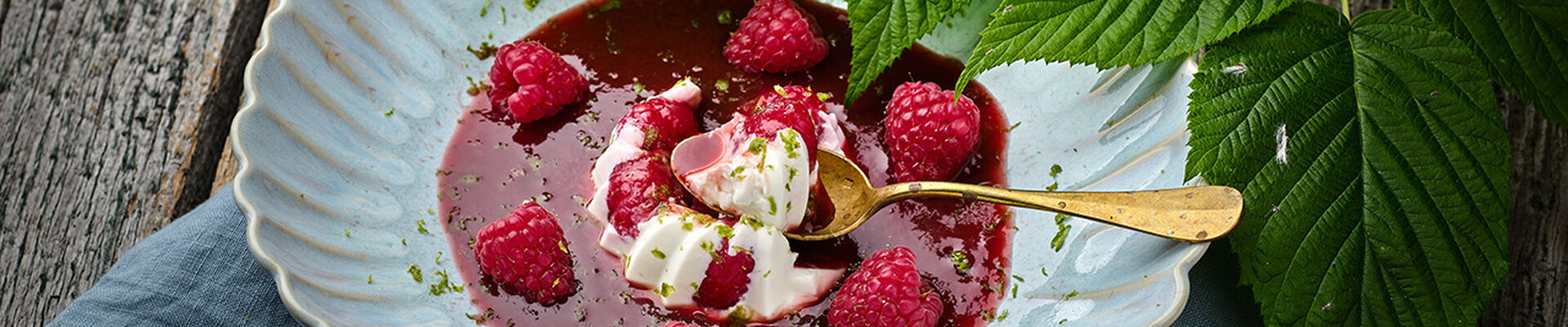 Blancs-mangers aux framboises