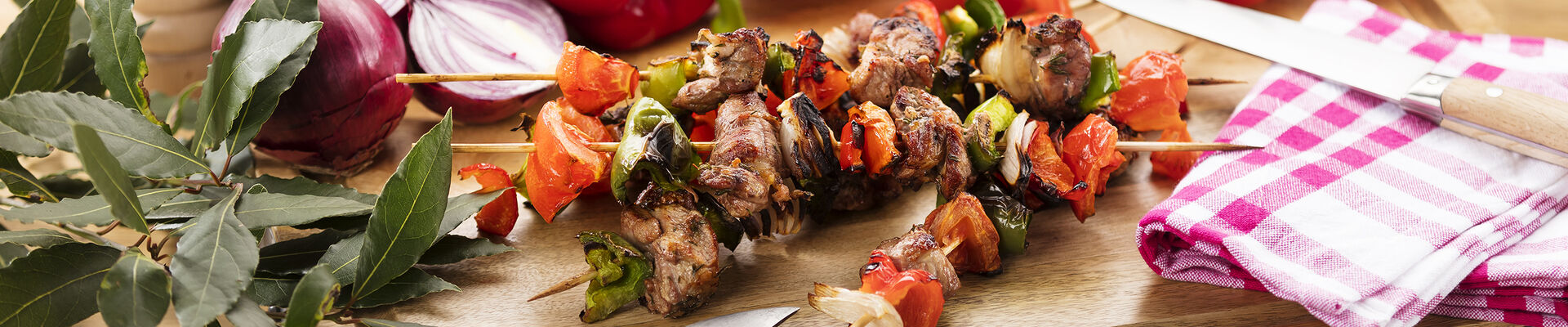 Brochettes d&rsquo;agneau aux poivrons