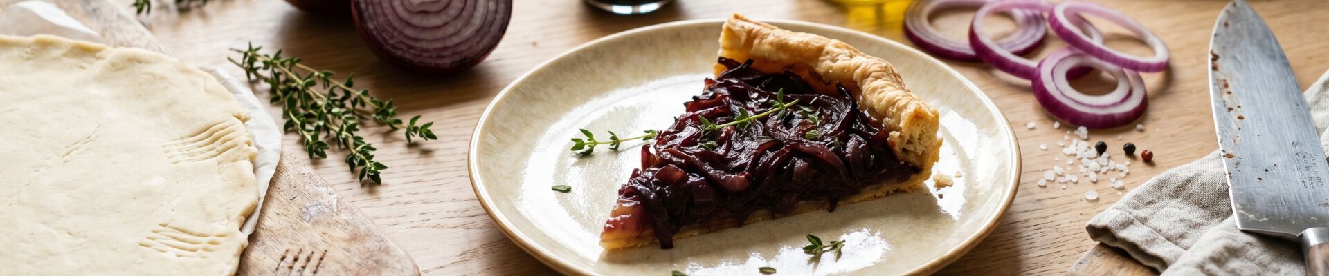 Tarte aux oignons rouges