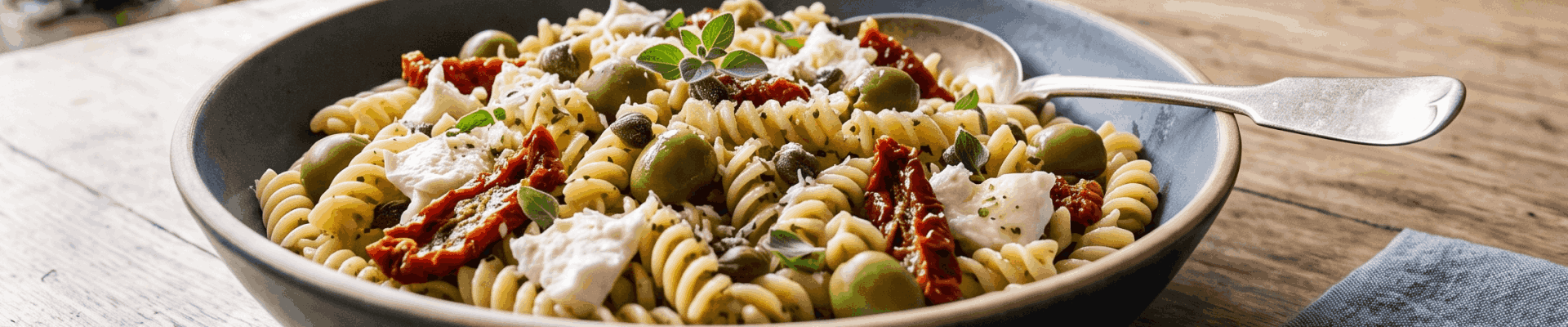 Torsades aux tomates s&eacute;ch&eacute;es
