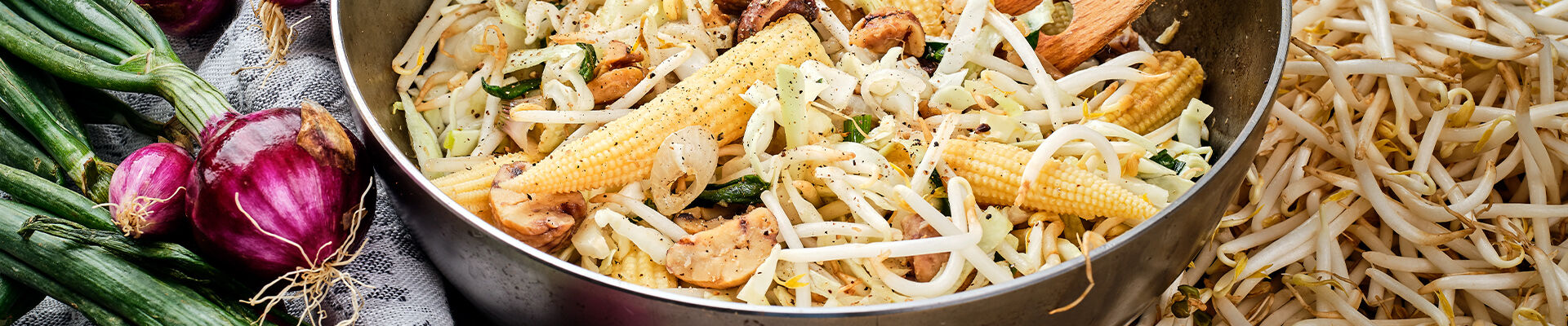 Wok de legumes au gingembre