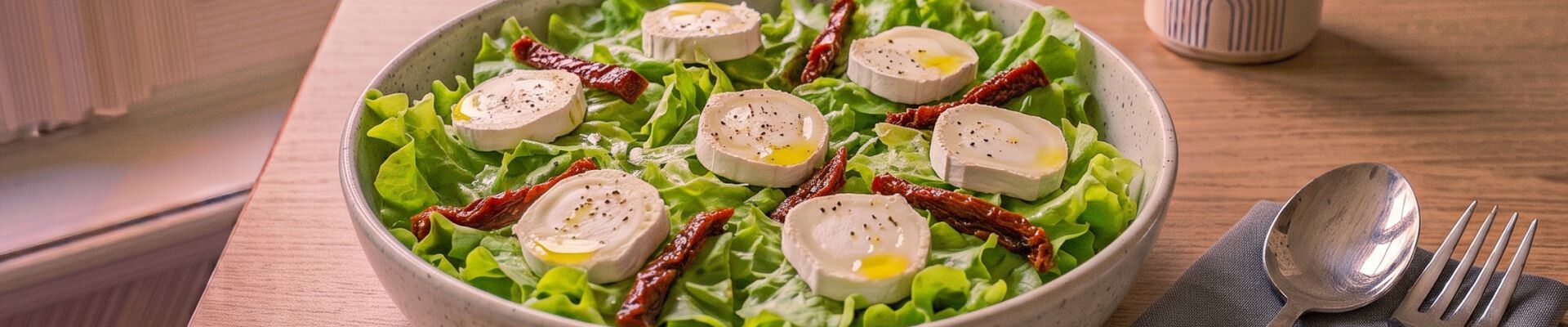 Feuille de ch&ecirc;ne ch&egrave;vre, noix et tomates s&eacute;ch&eacute;es