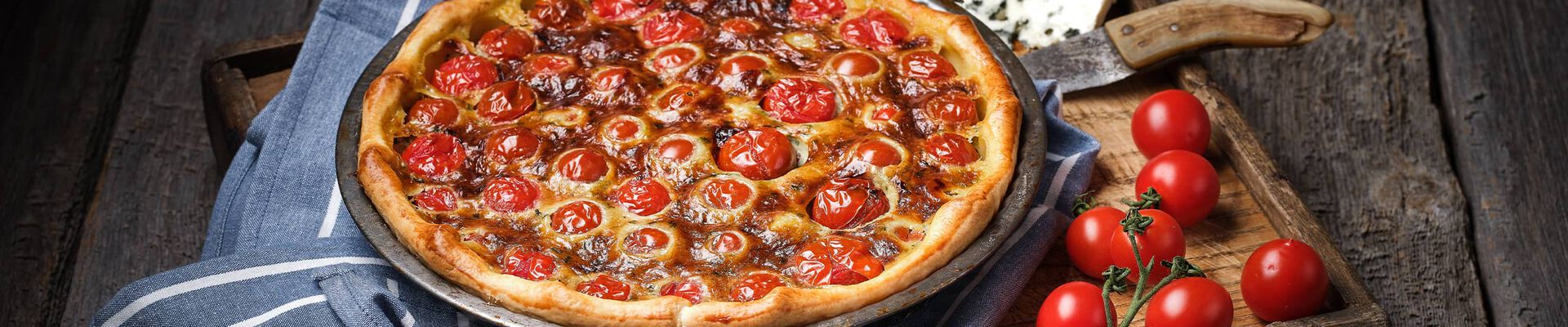 Tarte aux tomates cerises roquefort